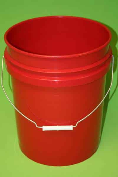 Red 5 Gallon Bucket  Animal Equipment by Stoney