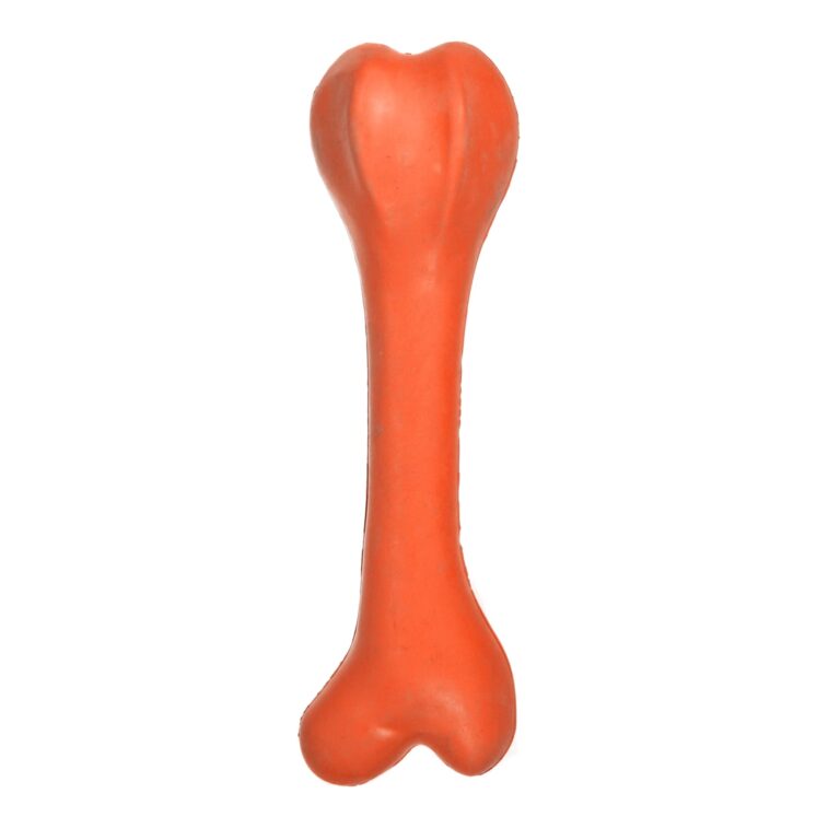 Orange Bone Enrichment Chew Toy